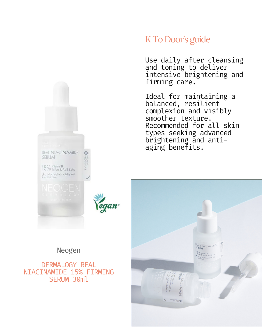 DERMALOGY REAL NIACINAMIDE 15% FIRMING SERUM 30ml
