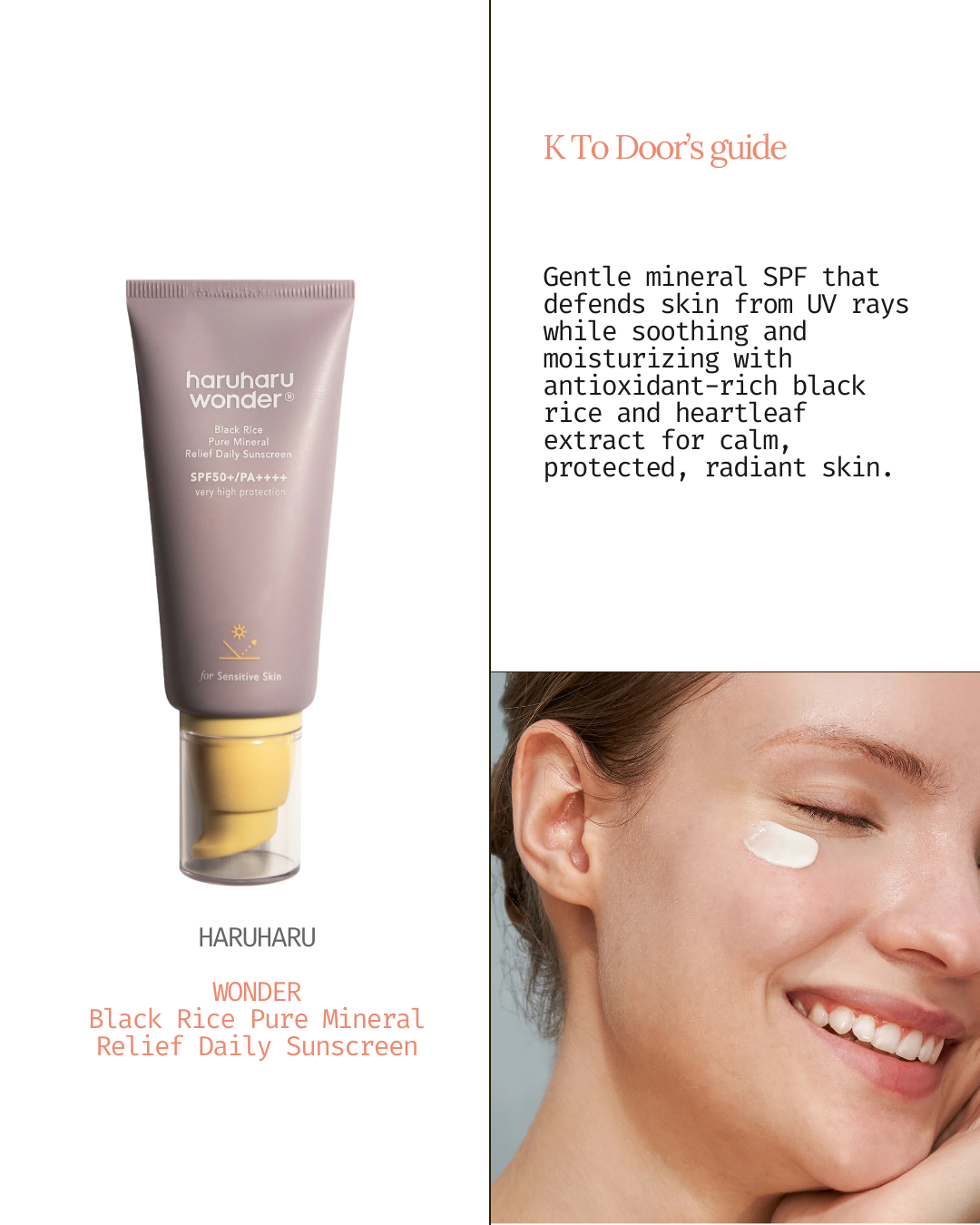 Crème solaire quotidienne Black Rice Pure Mineral Relief