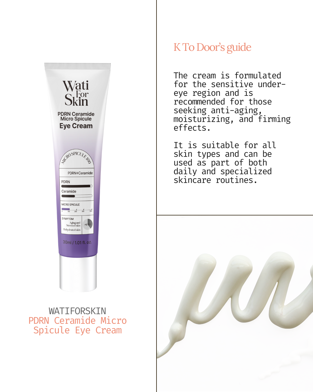 Crème Contour des Yeux Micro-Spicules PDRN Céramide